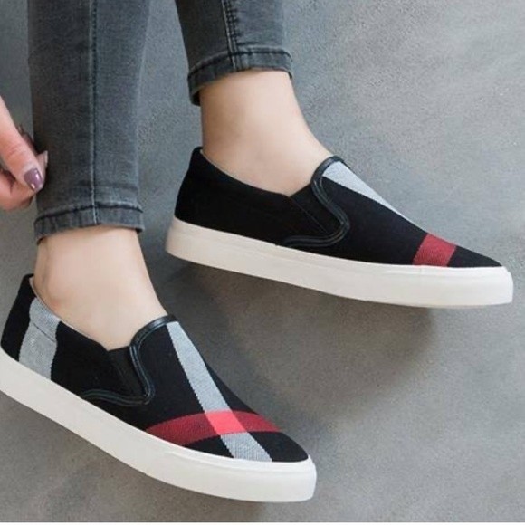 Women casual shoes spring autumn breathable canvas shoes lazy slip-on flat - Picture 2 of 7